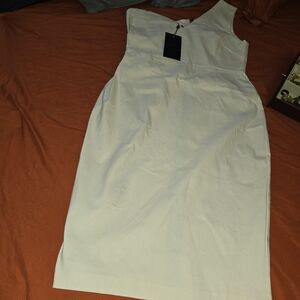 Elegant Cream Sleeveless Vesper Dress